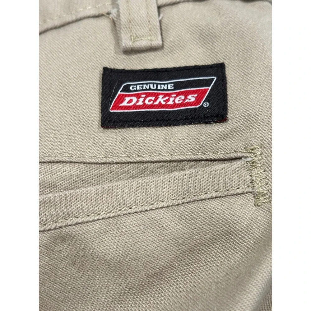 Dickies Work Pants Mens 42x30 Khaki Tan Straight Leg Utility Carpenter Workwear
